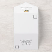 Rustikale Sonnenblumen | Hochzeit von Wasserfarben All In One Einladung (Außenbereich)