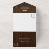 Rustikale Sonnenblumen | Hochzeit von Wasserfarben All In One Einladung (Außenbereich)