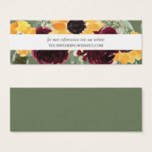 Rustikale Sonnenblumen Hochzeit Website Beipackkar (Vorne & Hinten)