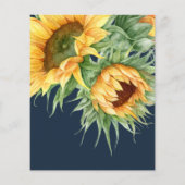 Rustikale Sonnenblumen-Hochzeitsduscheinladungen i (Rückseite)