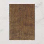 Rustikale Sonnenblumen | Hochzeitsempfang Begleitkarte (Rückseite)