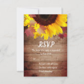 Rustikale Sonnenblumen-Hochzeitskarten RSVP Karte (Vorderseite)