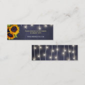 Rustikale Sonnenblumen Hochzeitswebsite UAWG Mini Visitenkarte (Vorne/Hinten)