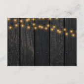 Rustikale Sonnenblumen Holz Hochzeitsgäste Details Begleitkarte (Rückseite)