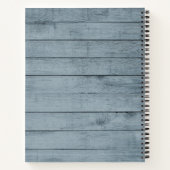 Rustikale Sonnenblumen Holz | Oma monogram cookboo Notizblock (Rückseite)