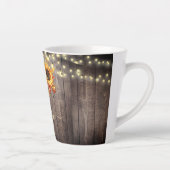 Rustikale Sonnenblumen Holzsaitenleuchten Herbst Milchtasse (Rechts)