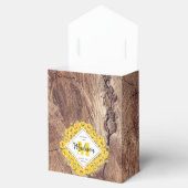 Rustikale Sonnenblumen Holzstruktur Geschenkschachtel (Geöffnet)