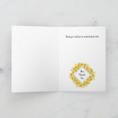 Rustikale Sonnenblumen & Holztextur Danke Karte (Innenseite)