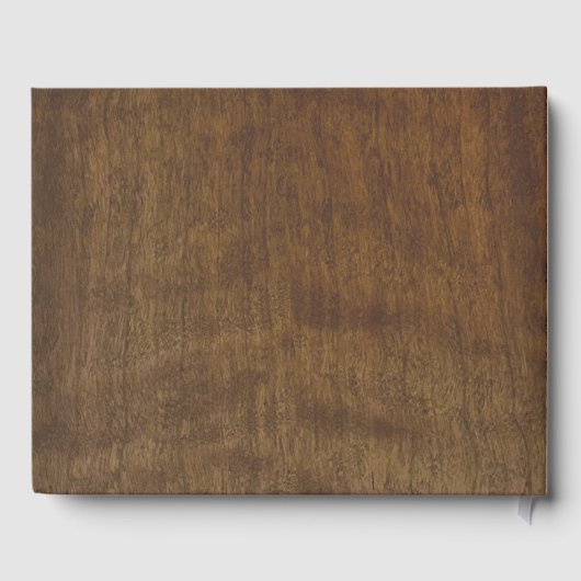 Rustikale Sonnenblumen Horizontales Hochzeitssembl Gästebuch (Rückseite)