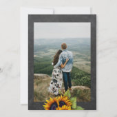 Rustikale Sonnenblumen i do Grillen Probe Abendess Einladung (Rückseite)