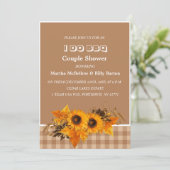 Rustikale Sonnenblumen Ich mache GRILLEN Dusche Einladung (Stehend Vorderseite)