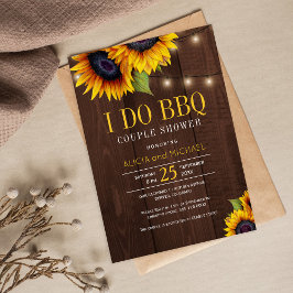 Rustikale Sonnenblumen Ich mache Grillen Hochzeits Einladung