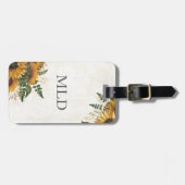 Rustikale Sonnenblumen im Blut Gepäckanhänger (Vorderseite horizontal)