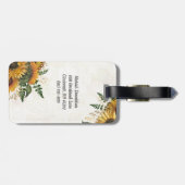 Rustikale Sonnenblumen im Blut Gepäckanhänger (Rückseite horizontal)