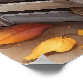 Rustikale Sonnenblumen in Kiste Autumn Wall Poster (Ecke)