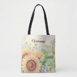 Rustikale Sonnenblumen | INDIVIDUELLE NAME Tasche<br><div class="desc">Rustikale Sonnenblumen und Wildblumen Aquarellmalerei Design Geschenkideen Tragetaschen mit personalisiertem Namen | Text Ein perfektes Geschenk für Ihre Bridesmaids, als Brautparty Favors , Junggeselinnen-Abschied Favors. Matching Wedding Einladungen, Save the Date Cards, Bridesmaid to be Request Cards, Dankeschön Karten, Gastgeschenke Hochzeiten und Geschenke verfügbar in der Rustic Design Kategorie unseres Stores....</div>