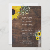 Rustikale Sonnenblumen Katholische Hochzeit der Ho Einladung (Vorderseite)
