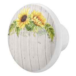 Rustikale Sonnenblumen Keramikknauf