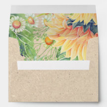 Rustikale Sonnenblumen | Kraftpapier Hochzeitsumsc