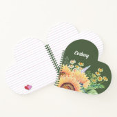 Rustikale Sonnenblumen - kundenspezifische Geschen Notizblock (Innenseite)