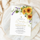 Rustikale Sonnenblumen & Lavander Dedication Einla Einladung