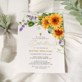 Rustikale Sonnenblumen & Lavander Dedication Einla Einladung