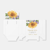 Rustikale Sonnenblumen & Lavander-Hochzeit Geschenkschachtel (Ungefaltet)