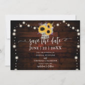 Rustikale Sonnenblumen Lavendel Weizen Barn Weddin Save The Date (Vorderseite)