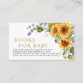 Rustikale Sonnenblumen & Lavendelbuch für die Kind Begleitkarte (Vorderseite)