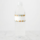 Rustikale Sonnenblumen & Lavender Bridal Water Lab Wasserflaschenetikett (Rückseite)
