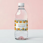 Rustikale Sonnenblumen & Lavender Bridal Water Lab Wasserflaschenetikett