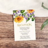 Rustikale Sonnenblumen & Lavender Empfang Cards Begleitkarte