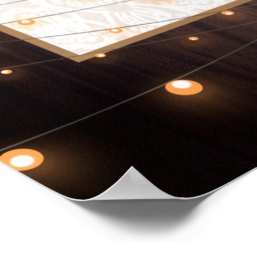 Rustikale Sonnenblumen, Lichter, Spitzen-Brautpart Poster (Ecke)