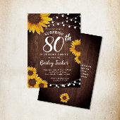Rustikale Sonnenblumen & Lichter Überraschung 80.  Einladung