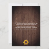 Rustikale Sonnenblumen & Lichter Überraschung 80.  Einladung (Rückseite)