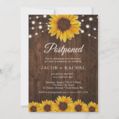 Rustikale Sonnenblumen Lichter verschoben Datum Ho Einladung (Vorderseite)