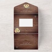 Rustikale Sonnenblumen Lights Eukalyptus Hochzeit  All In One Einladung (Außenbereich)