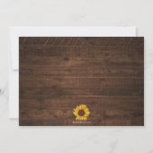 Rustikale Sonnenblumen & Lights Graduierungsparty Einladung (Rückseite)