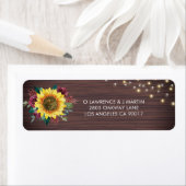 Rustikale Sonnenblumen Lights Wood Wedding Adresse (Insitu)