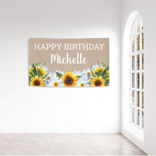 Rustikale Sonnenblumen Margeriten Alles Gute zum G Banner