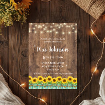 Rustikale Sonnenblumen-Mason-Glas-Baby-Shower-Einl