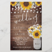 Rustikale Sonnenblumen Mason Jar Lights Budget Hoc (Vorderseite)