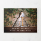 Rustikale Sonnenblumen Mason Jar String Lights Hoc Dreifach Gefaltete Einladung (Cover)