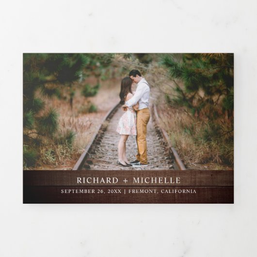 Rustikale Sonnenblumen Mason Jar String Lights Hoc Dreifach Gefaltete Einladung (Cover)