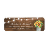 Rustikale Sonnenblumen Mason Jar String Lights Woo (Vorne)