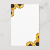Rustikale Sonnenblumen Mason Jar Wedding Begleitkarte (Rückseite)