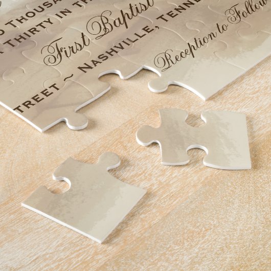 Rustikale Sonnenblumen Mason Jar Wedle Invite Puzz Puzzle (Seite)