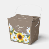 Rustikale Sonnenblumen Milchbraun-Baby-Dusche