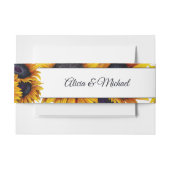 Rustikale Sonnenblumen Moderne Hochzeit Einladungsbanderole (Vorderseite Beispiel)