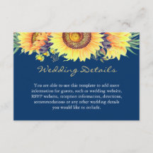 Rustikale Sonnenblumen Navy Blue Wedding Details B